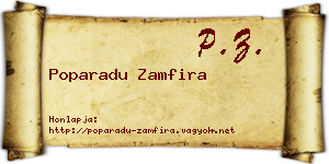 Poparadu Zamfira névjegykártya